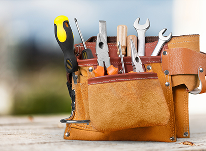 Tools in brown bag